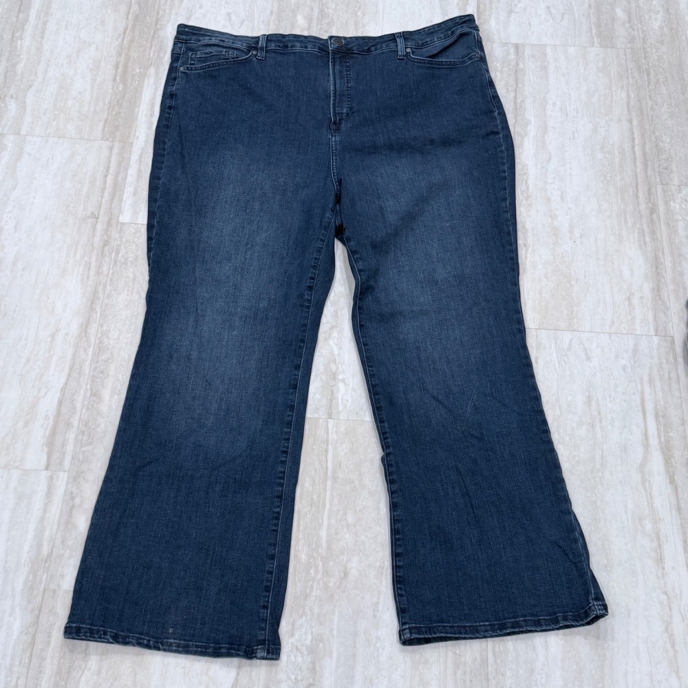 LC Lauren Conrad Dark Wash Flare Jeans Plus Size 24W Stretch Denim
